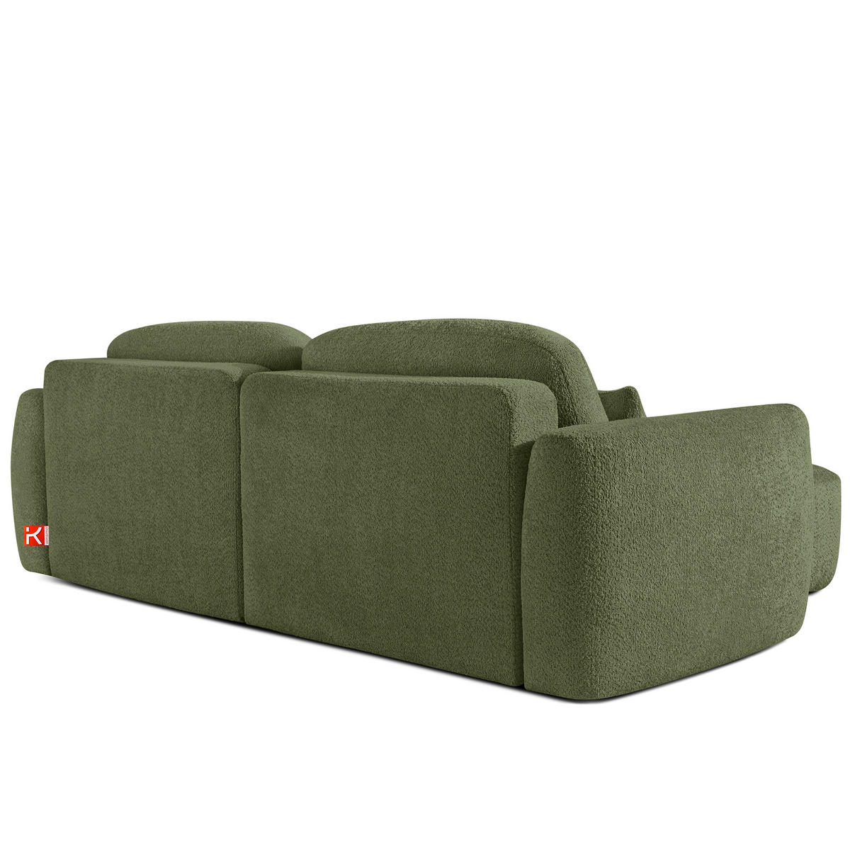 ECKSOFA rechts ELOSA - Olivgrün, Holz/Textil (245/165cm) - KONSIMO®