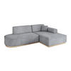 ECKSOFA Ottomane Rechts IREA-L1 - 232x165x80 cm Grau - Titanfarben, Holzwerkstoff/Textil (232/165cm) - ALTDECOR