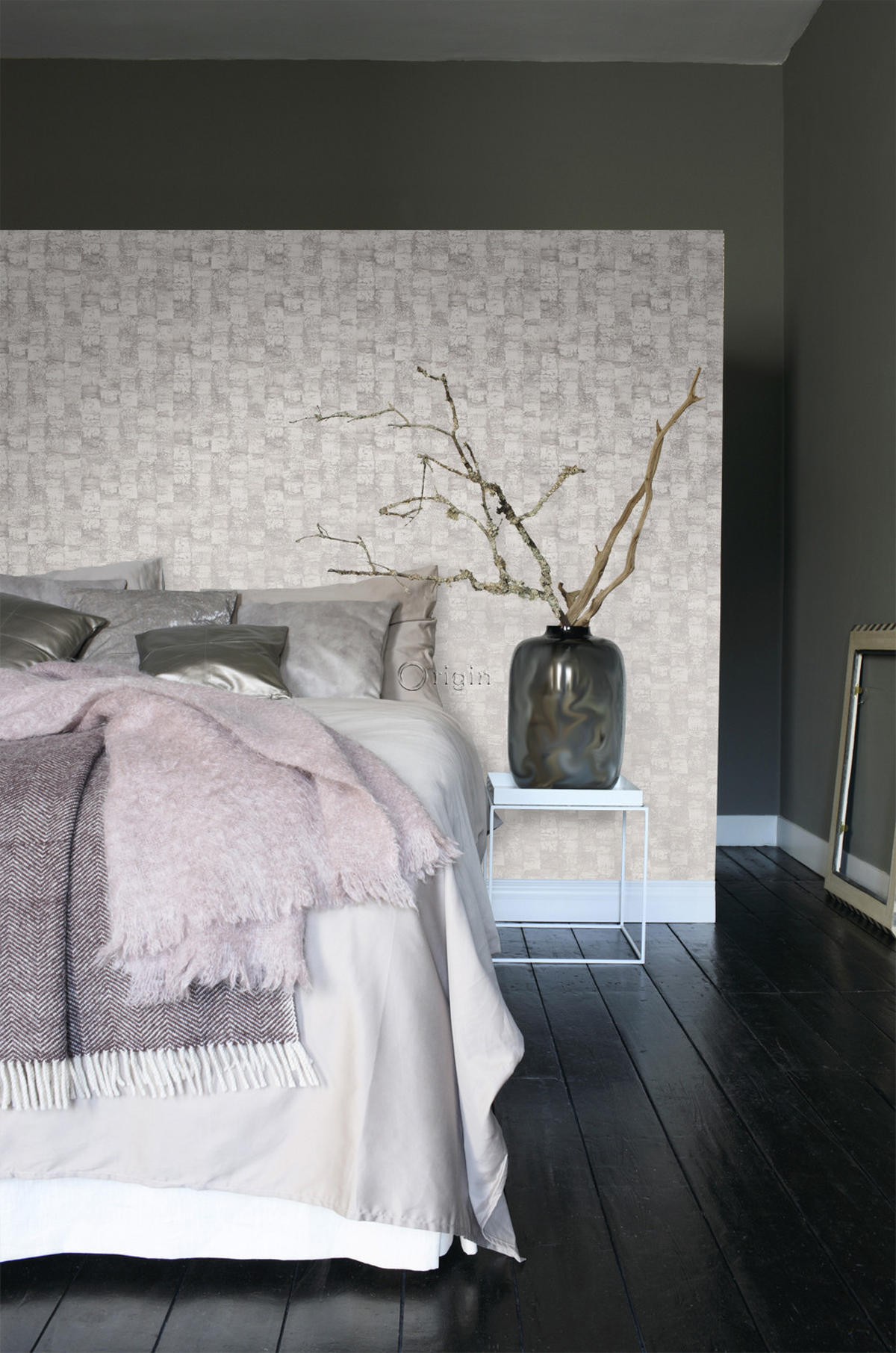 TAPETE mit feiner Struktur 53 cm x 10.05 m - Lila, Papier (53/1000cm) - Origin Wallcoverings