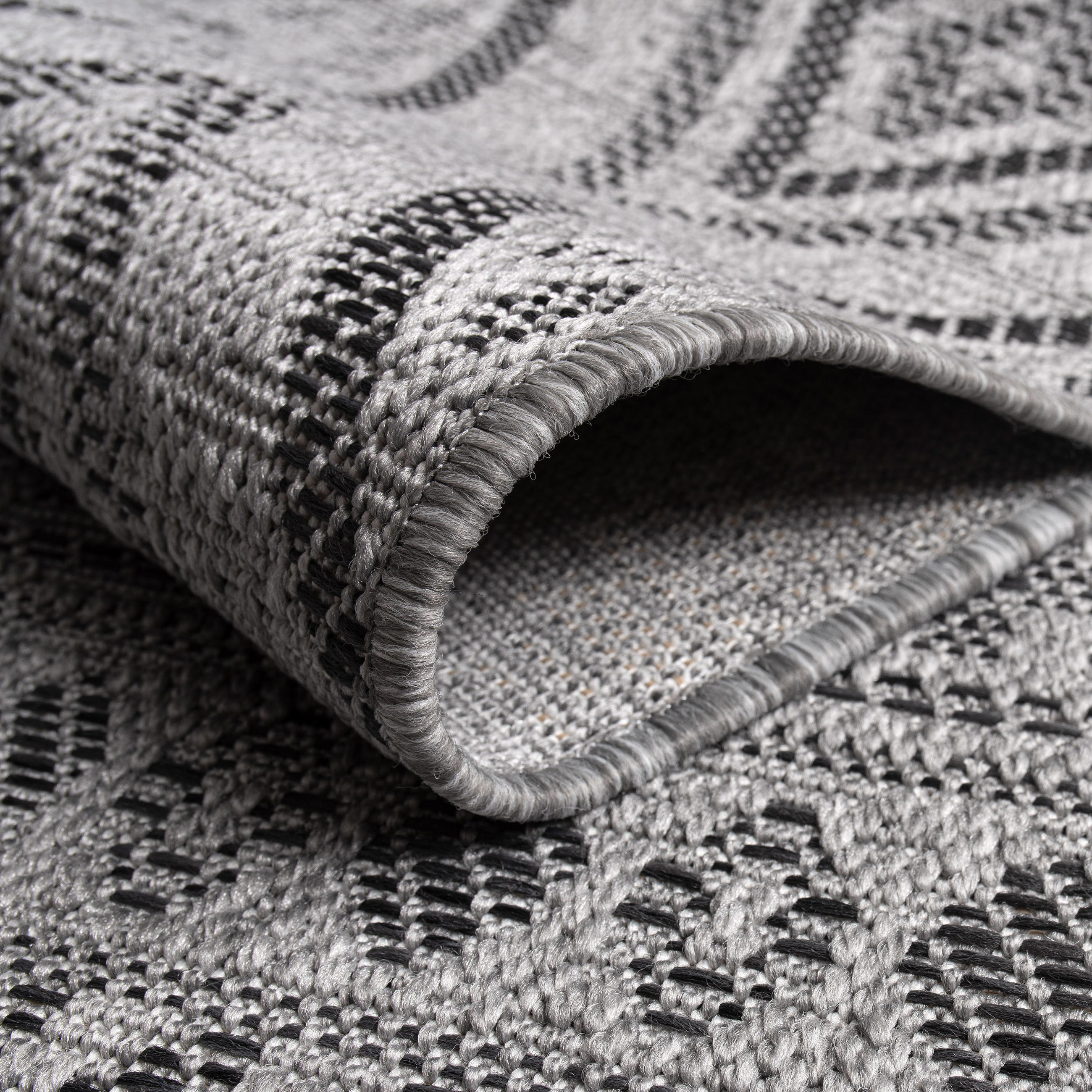 Thumbnail - Paco Home Outdoorteppich, Anthrazit, Textil, Quadratisch, 200x200 cm, strapazierfähig, für Fußbodenheizung geeignet, Tep...