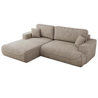 ECKSOFA OVO L Beige Struktur - Links Seite - Beige/Schwarz, Kunststoff/Textil (271/195cm) - MKS