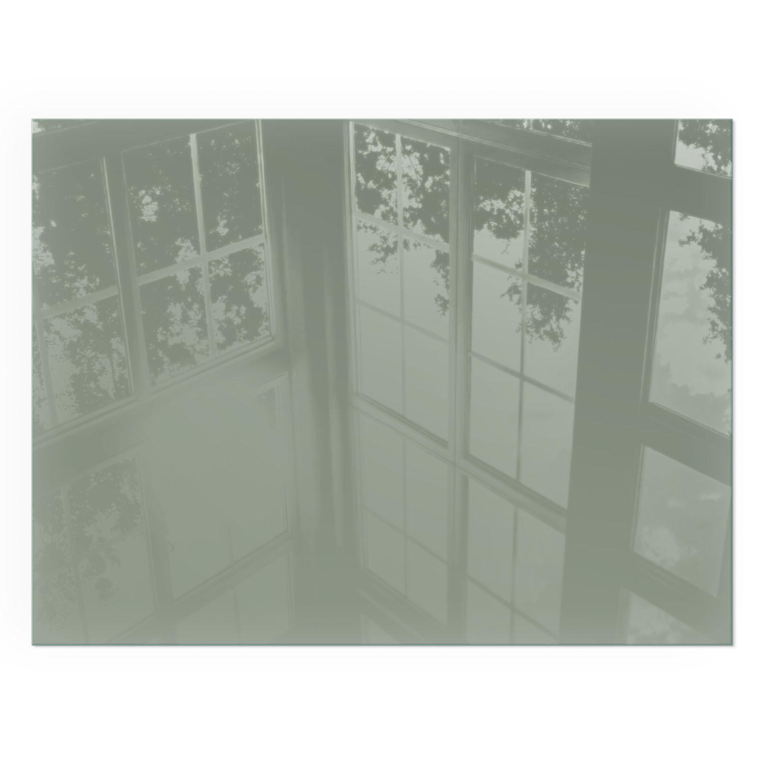 GLASPLATTE für Kamin 80x60 cm - Grün, Glas (80/60/0.4cm) - TULUP