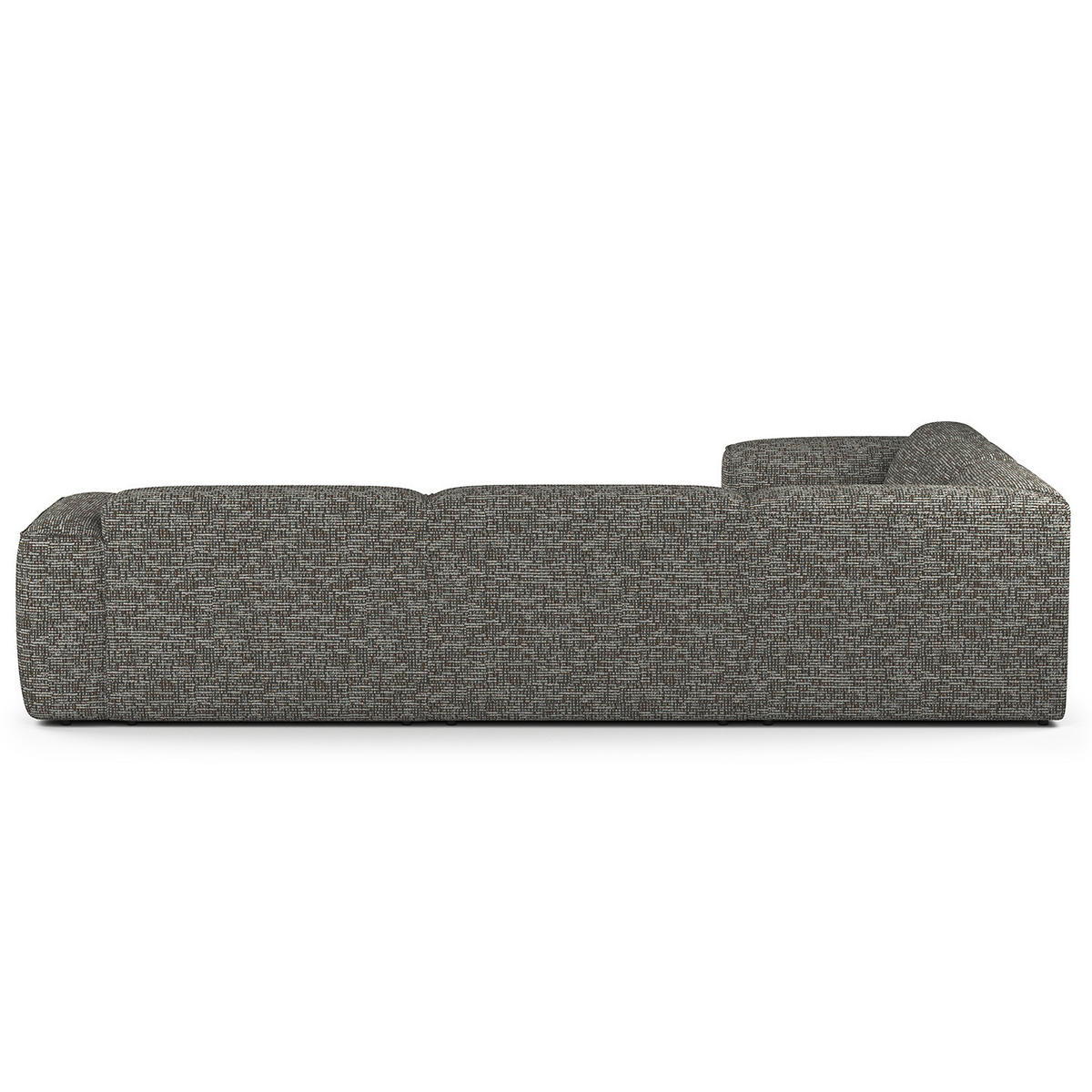 ECKSOFA mit Rundecke - Schwarz/Grau, Kunststoff/Textil (325/260cm) - home24