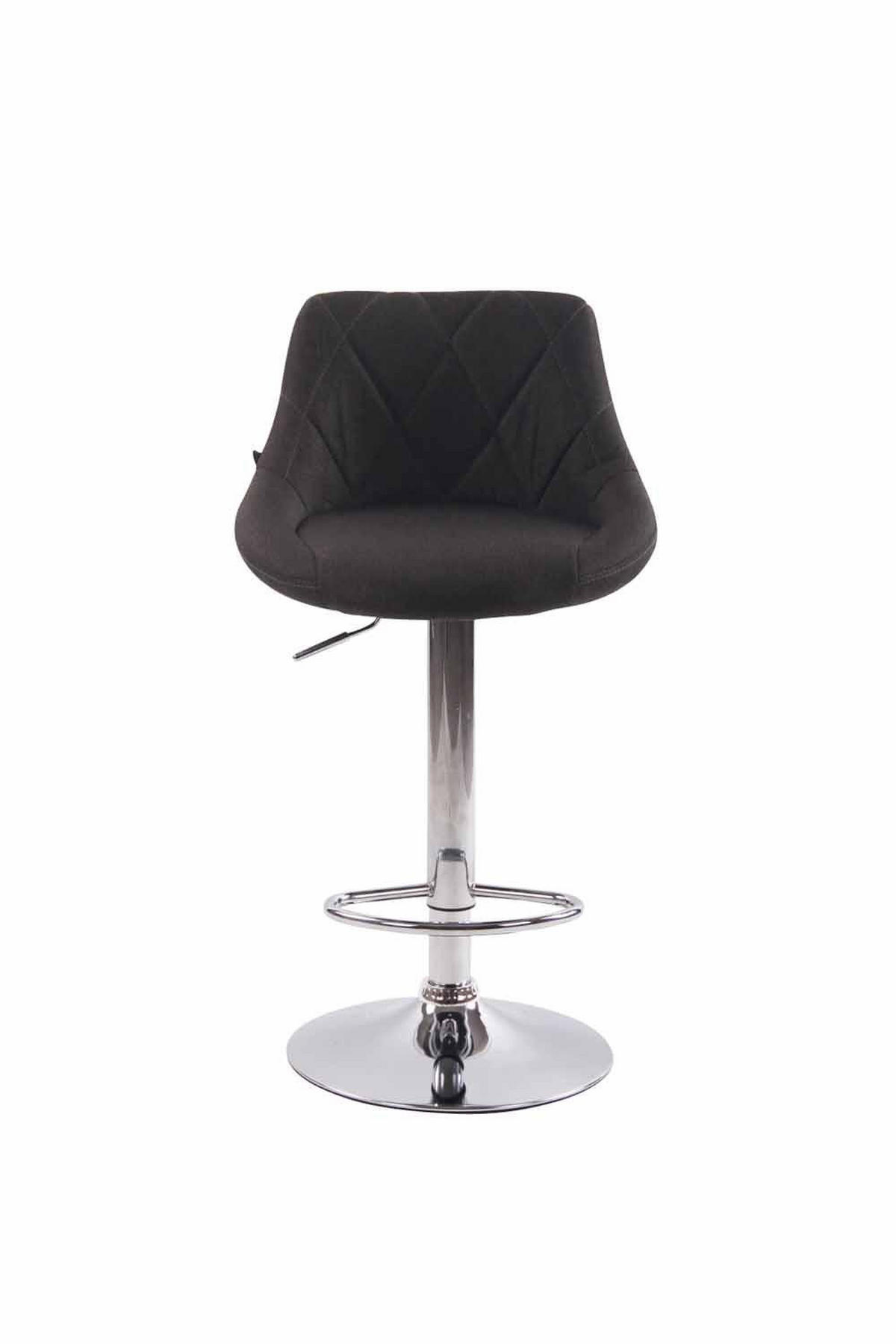 BARHOCKER 2er Set Stoff dunkelgrau - Chromfarben/Dunkelgrau, Textil/Metall (46/83/49cm) - CLP