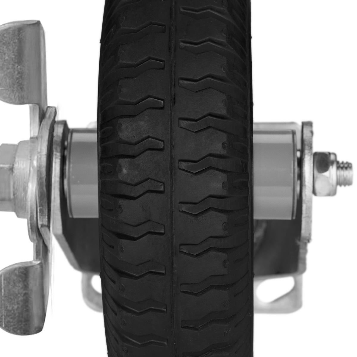 POJEZDOVÉ KOLO Černá Stříbrná pneumatické s brzdou 120 kg - různobarevná, kov/plast (13.5/25/20cm) - Relaxdays