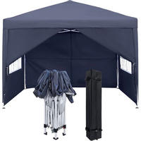 FALTPAVILLON 2,5 x 2,5 m mit Seitenteilen Anthrazit - Anthrazit, Textil (250/260/250cm)