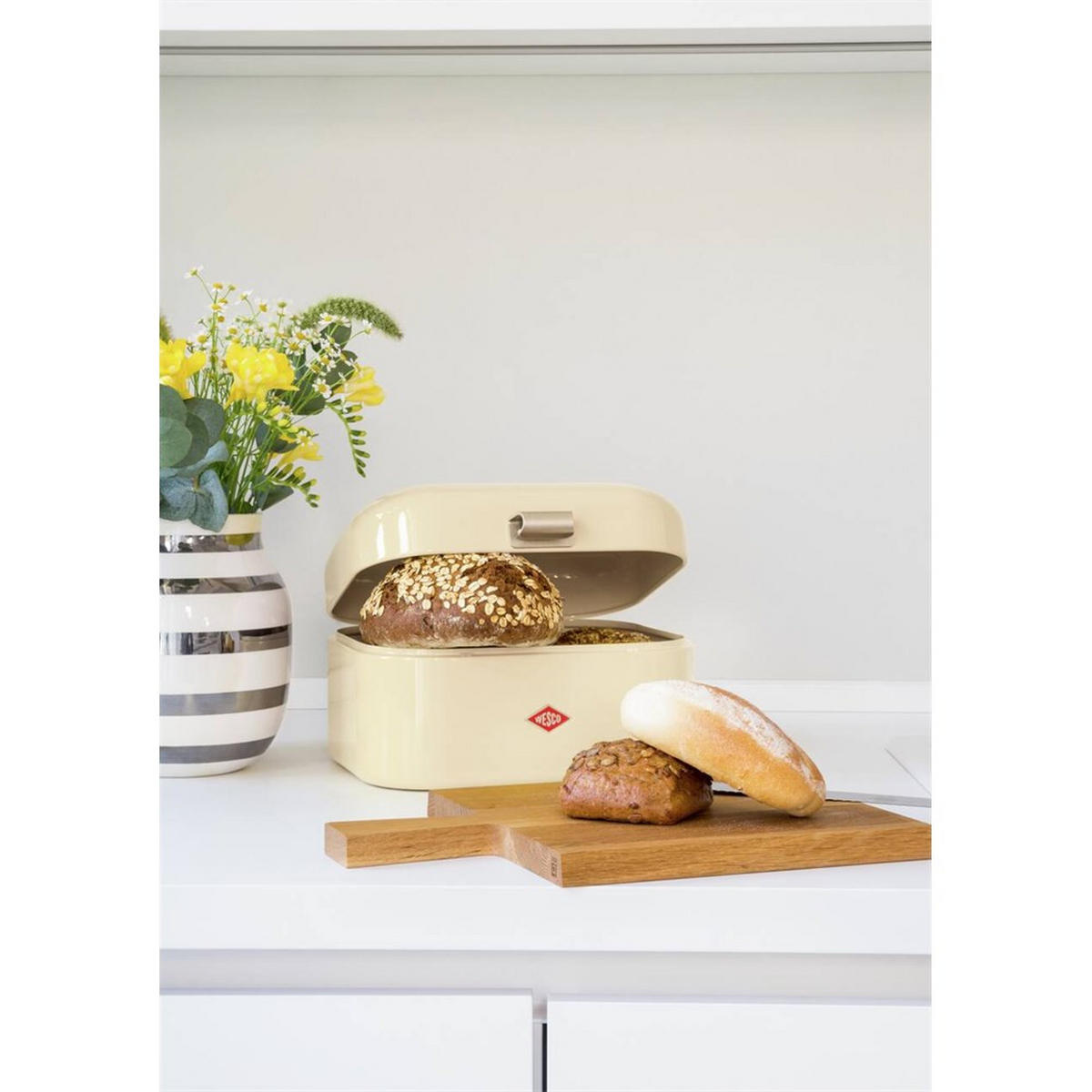 FRÜHSTÜCKSBOX Single Grandy Mandel - Beige, Metall (26.8/17.5/22cm) - Wesco