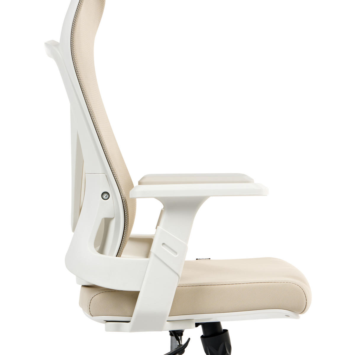 BÜROSTUHL Beige Bard - Beige, Textil (50/113/66cm) - Beliani
