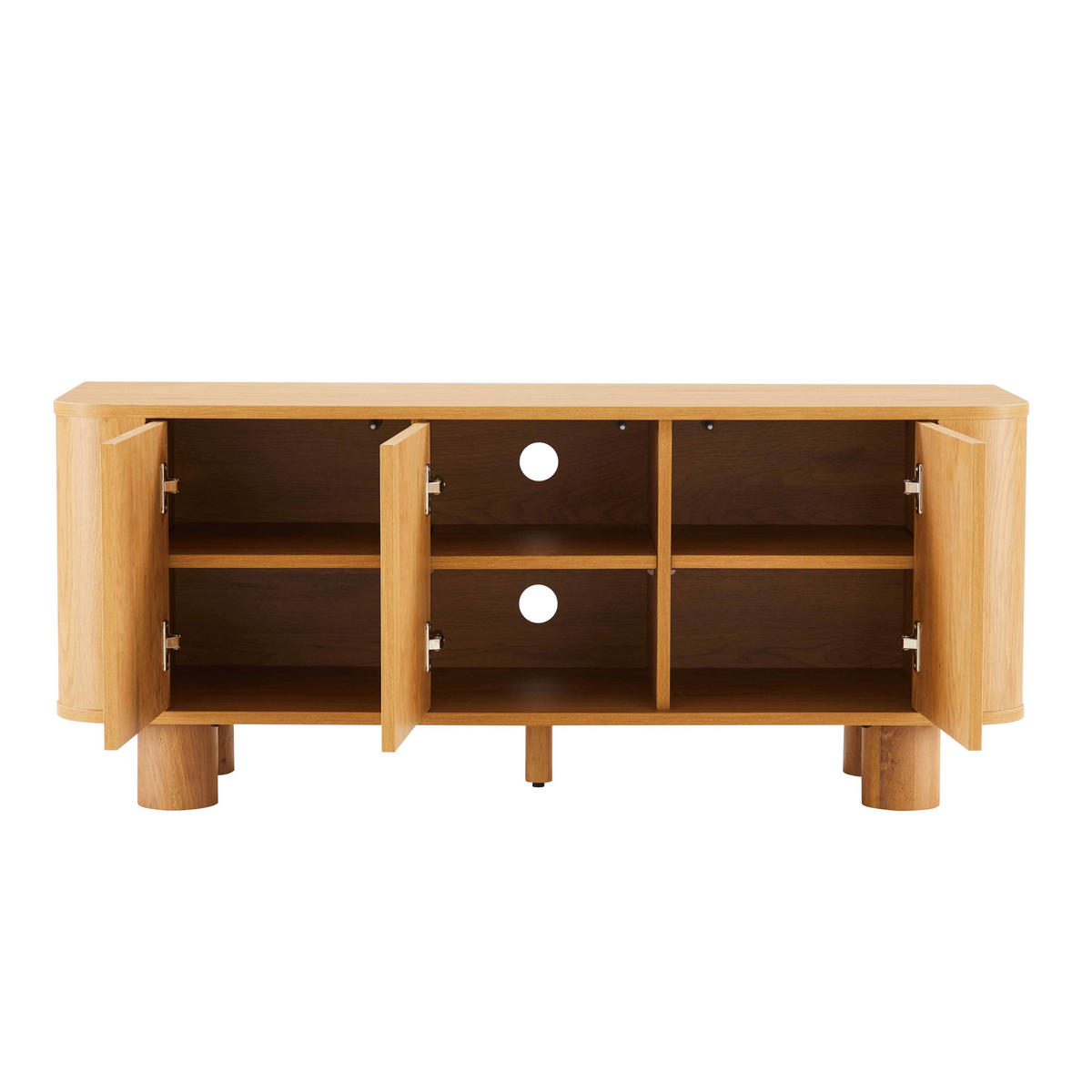 TV-SCHRANK 120 cm, helles Holz - Beige, Holz (40/50/120cm) - Oviala