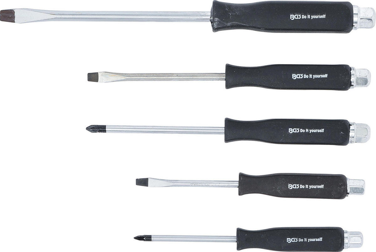 SCHRAUBENDREHER-SATZ | 5-TLG. - Multicolor, Kunststoff/Metall (1/1cm) - BGS technic