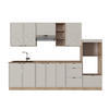 KÜCHENZEILE Fame-Line GrauBeige/Goldkraft Eiche 280 cm, AP Eiche - Honigeiche/Greige, Holzwerkstoff (280/81.6/60cm) - Vicco