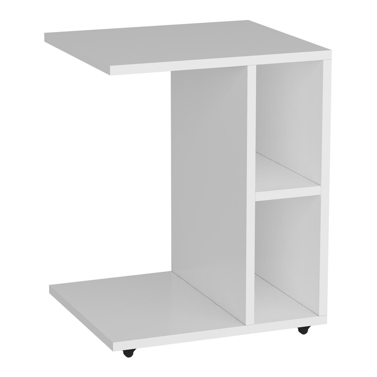 BEISTELLTISCH Brørup - Weiß, Holzwerkstoff (35/45/58cm) - [en.casa]