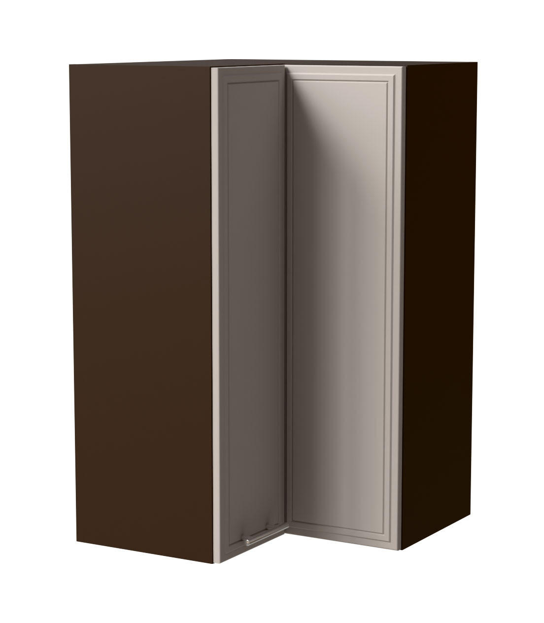 ECKHÄNGESCHRANK Salo W14/60 Lava / Kaschmir Matt 60 / 60 / 96cm - Kaschmir/Dunkelgrau, Holz/Holzwerkstoff (60/96/60cm) - Feldmann-Wohnen