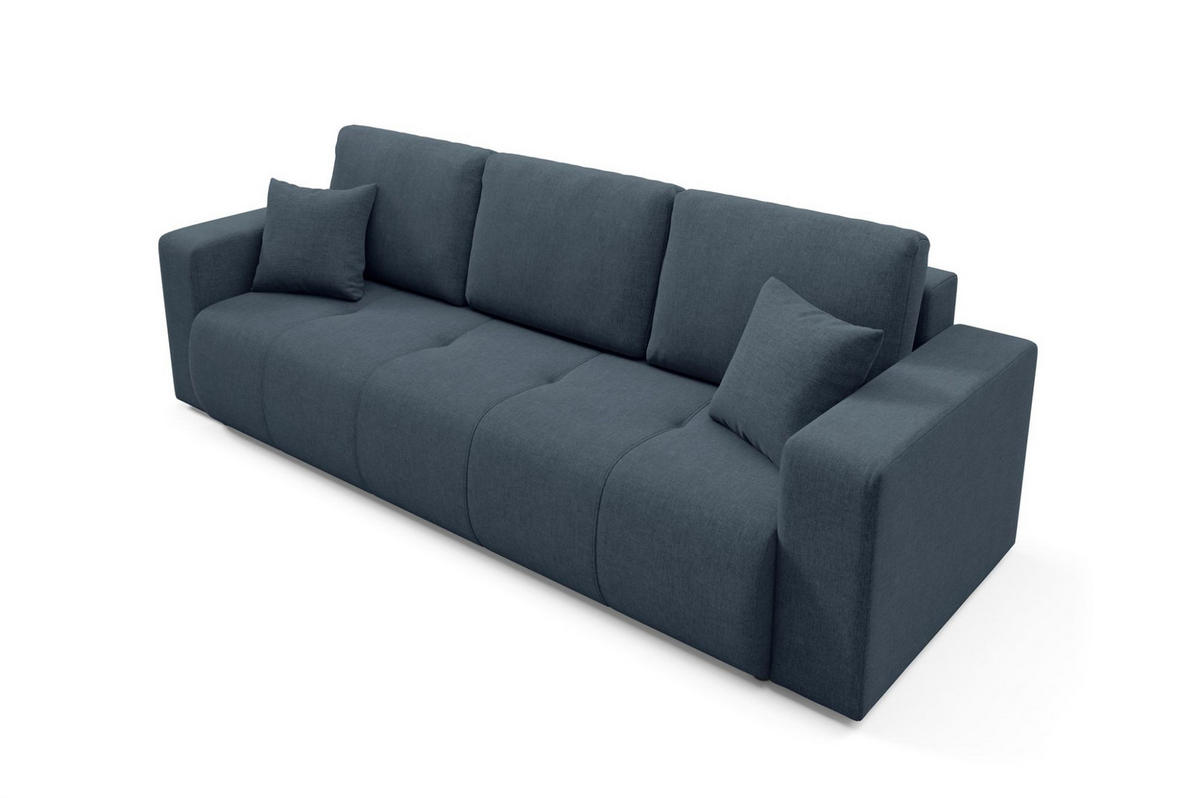 SCHLAFSOFA Augusto - Blau, Holzwerkstoff/Textil (244/82/102cm) - Fun Möbel