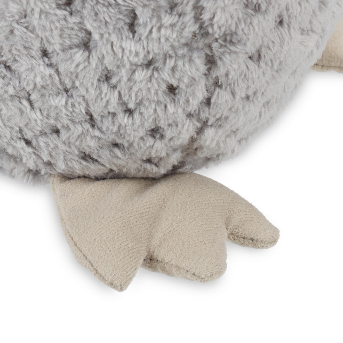 DÖRRSTOPP Grå uggla polyester sand 22 cm - Grå, Textil/Naturmaterial (21/17cm) - Relaxdays