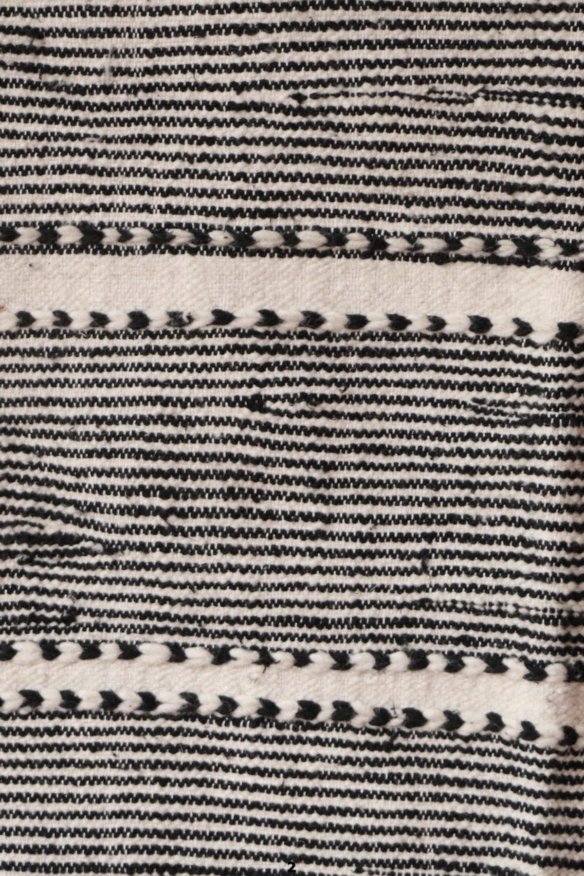 BERBERTEPPICH Kelim Marokko Wolle 200x 300 cm - Schwarz, Naturmaterialien (200/300cm) - AFK Living