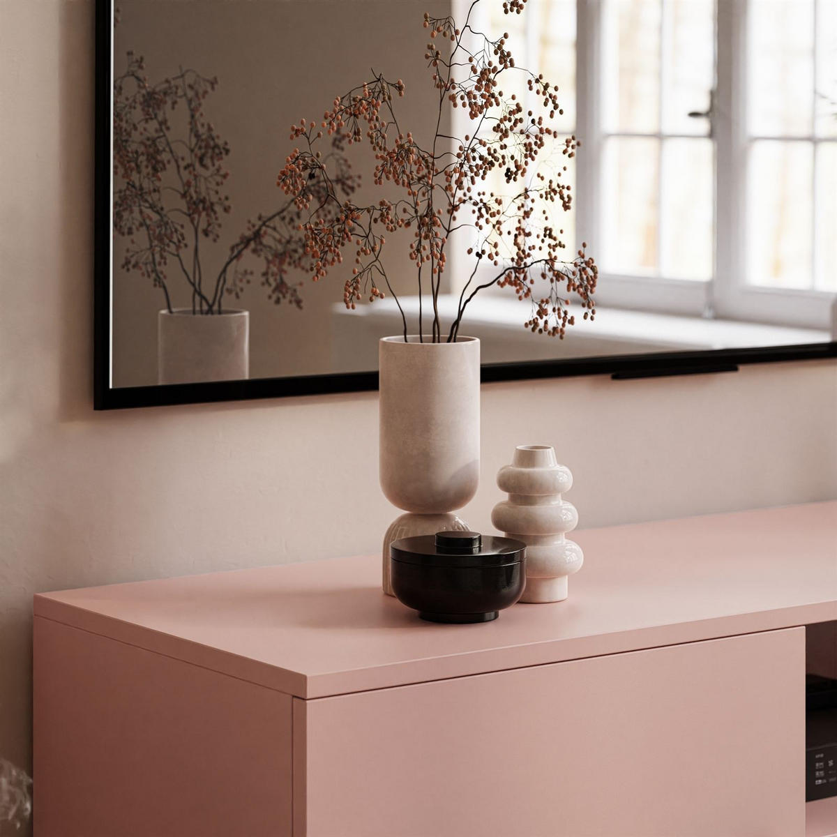 TV-RACK HARMONY 170 cm Natürlich Rosa - Rosa, Holzwerkstoff (170/50/41cm) - Lookway