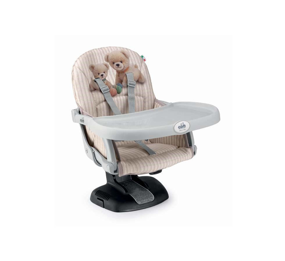 KINDER-SITZERHÖHUNG Idea - Beige, Kunststoff/Textil (36/52/50cm) - Cam il Mondo del Bambino S.p.A.