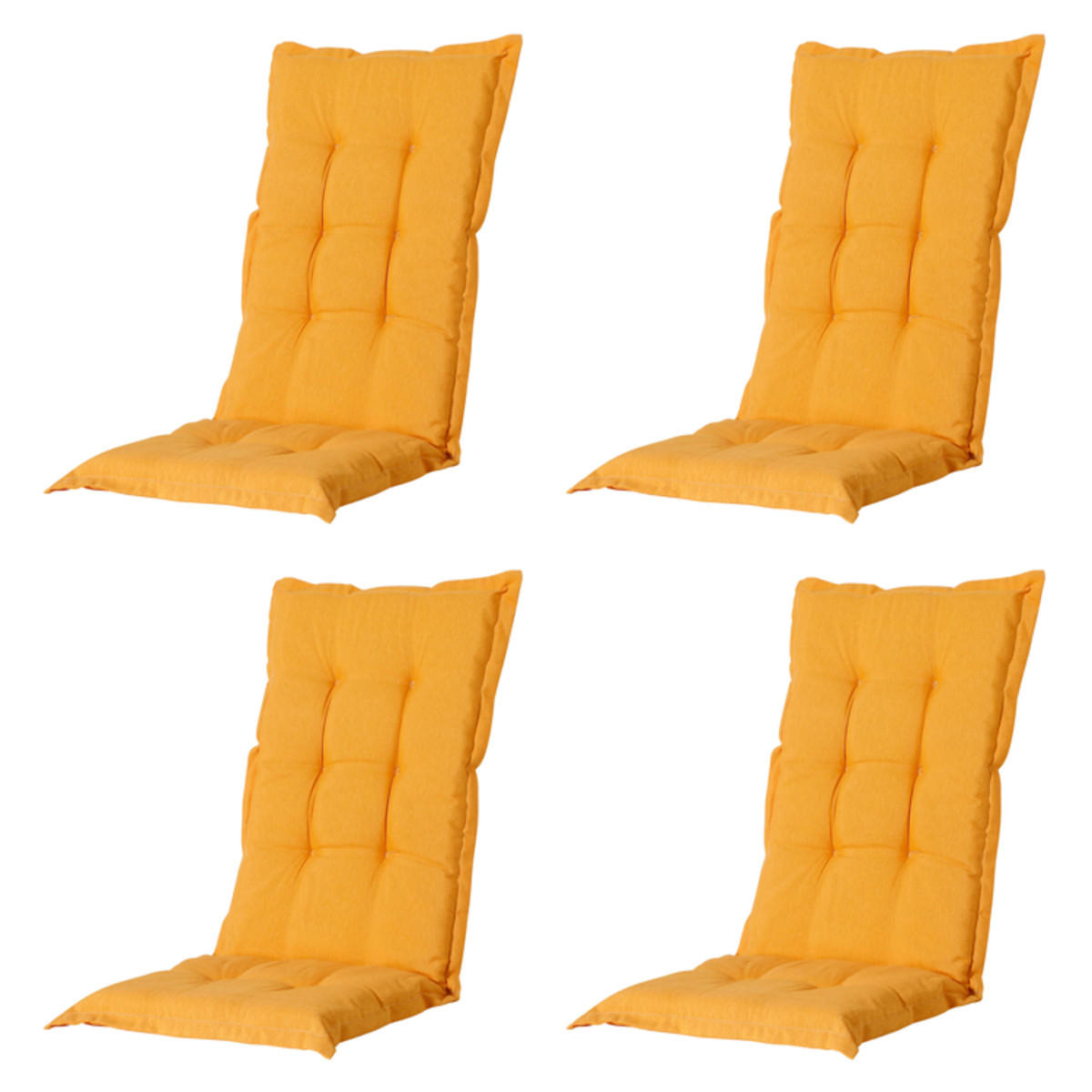 GARTENSTUHLKISSEN Panama 105/50 cm 4er-Set - Gelb, Textil (50/6/105cm) - Madison