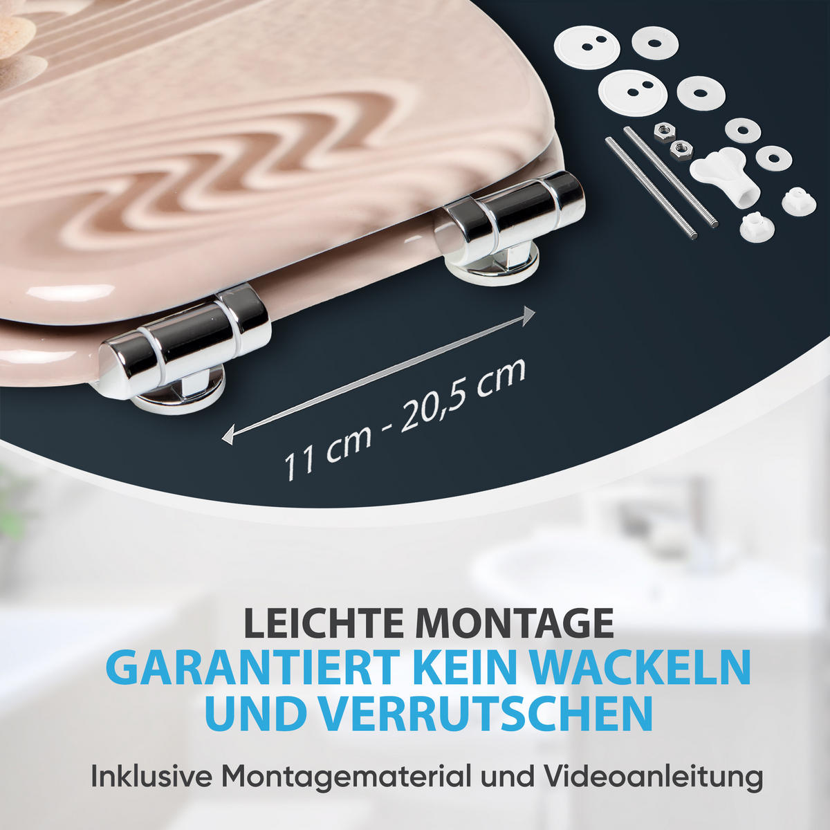 WC-SITZ mit Absenkautomatik Zen - Braun, Holzwerkstoff (38/6/47cm) - Sanilo