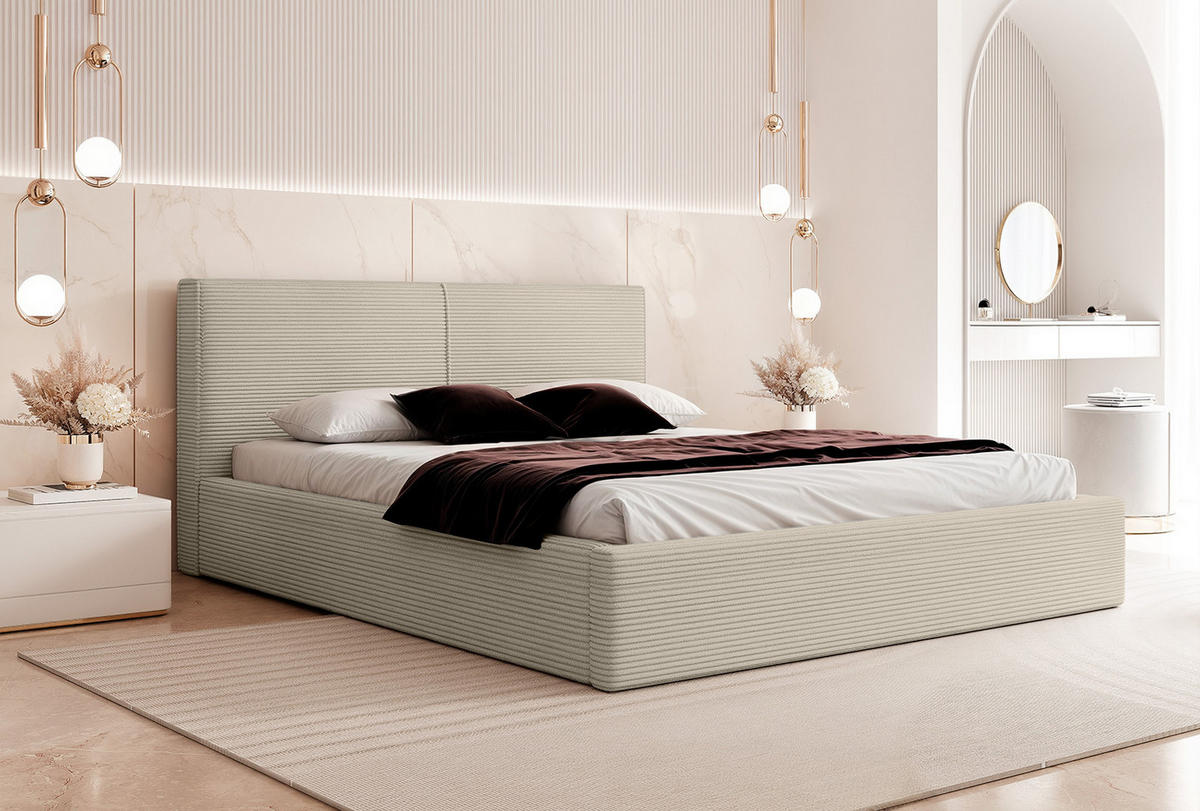 POLSTERBETT VIVELO 140x200 cm, Beige - Beige, Textil (200/140cm) - Fedve