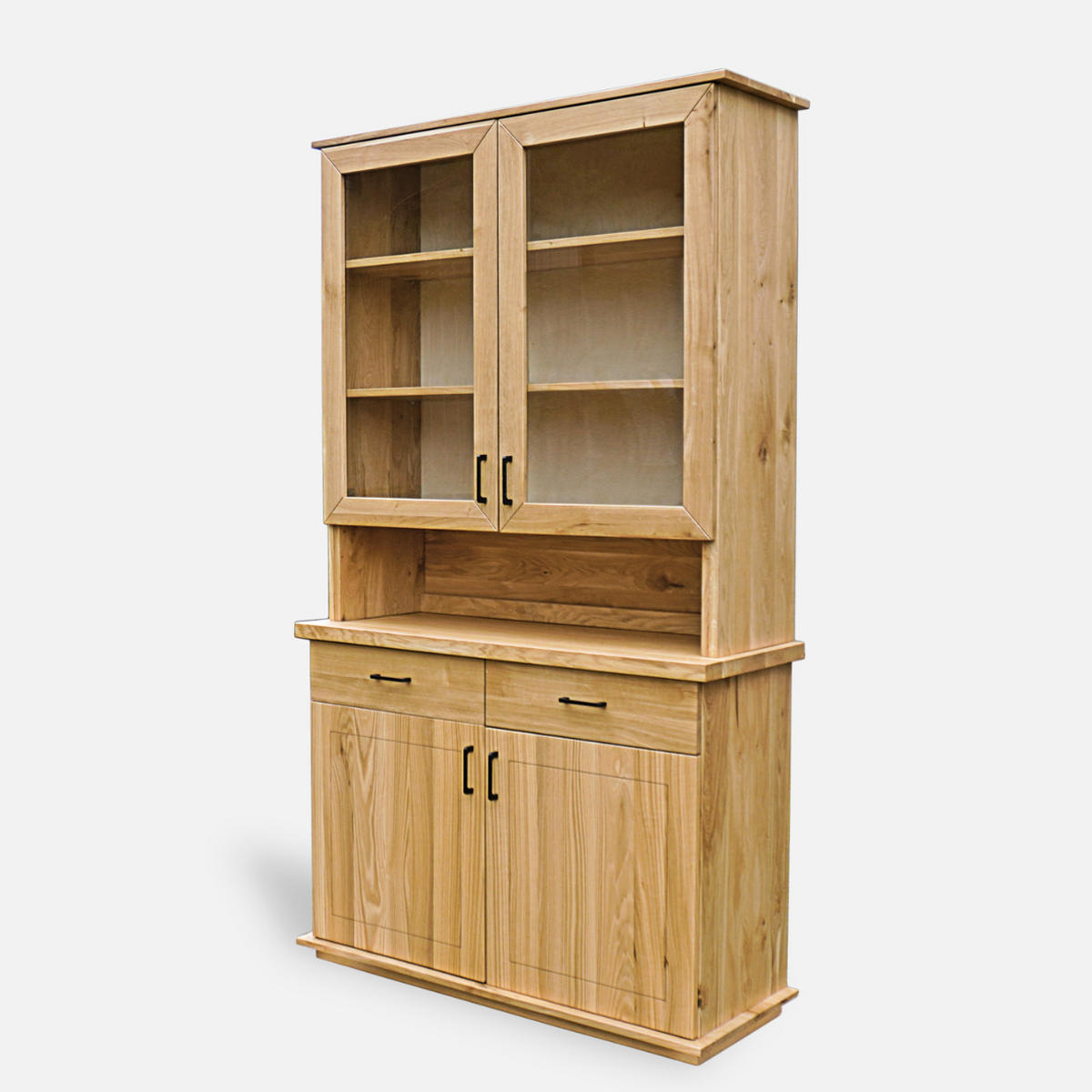 HOLZVITRINE für Wohn- und Esszimmer MONTE - Eichefarben, Holz (120/210/45cm) - Rawood Furniture
