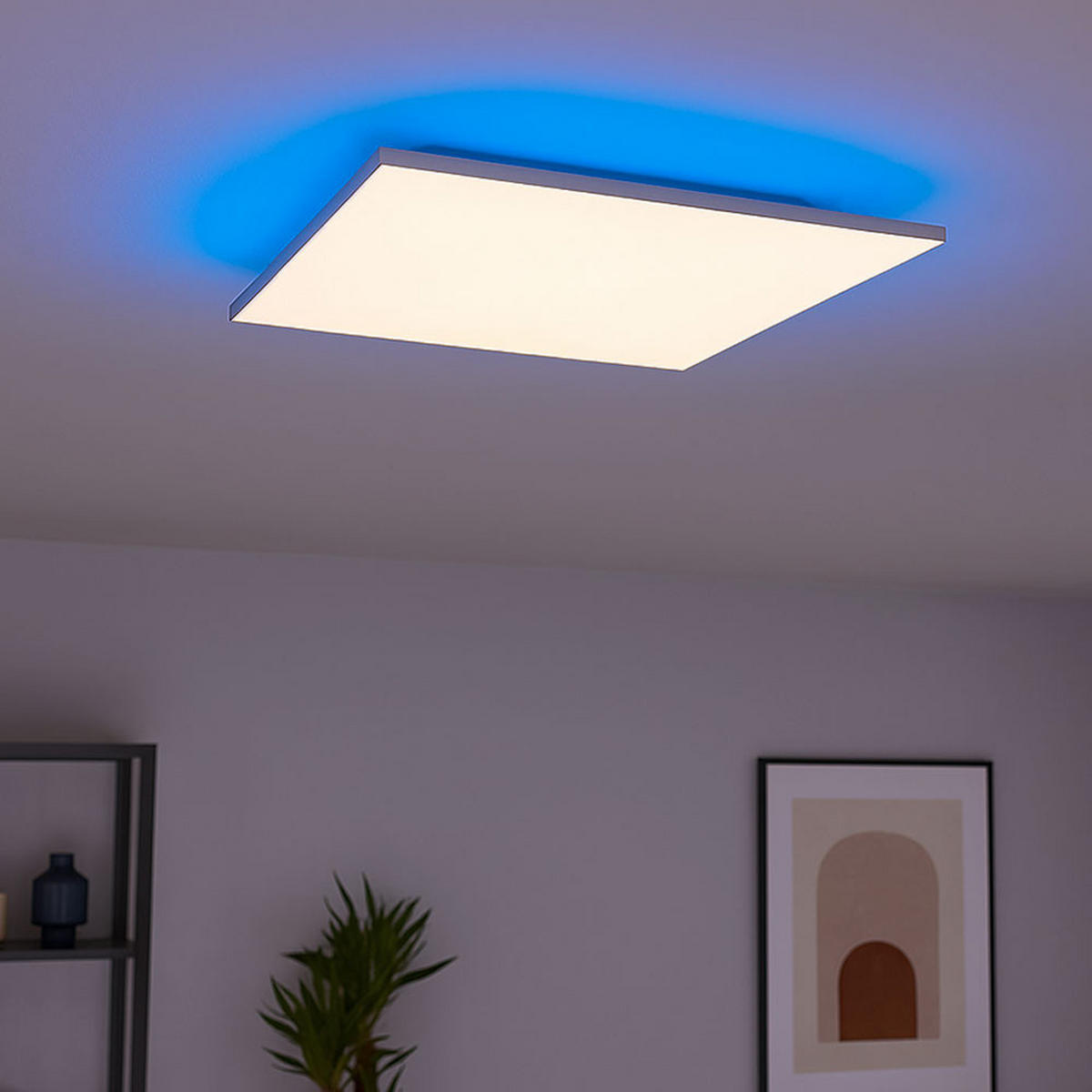 LED DECKENLEUCHTE RGB Weiß - Weiß, Metall (45/45/7cm)