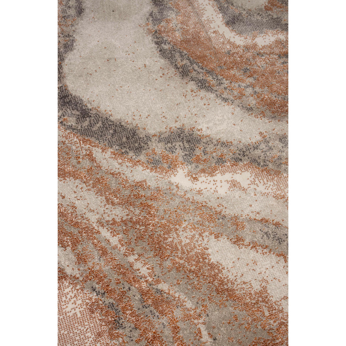 TEPPICH Solar Rund 240 cm Grau/ Terra - Grau, Kunststoff (240/240cm) - Zuiver