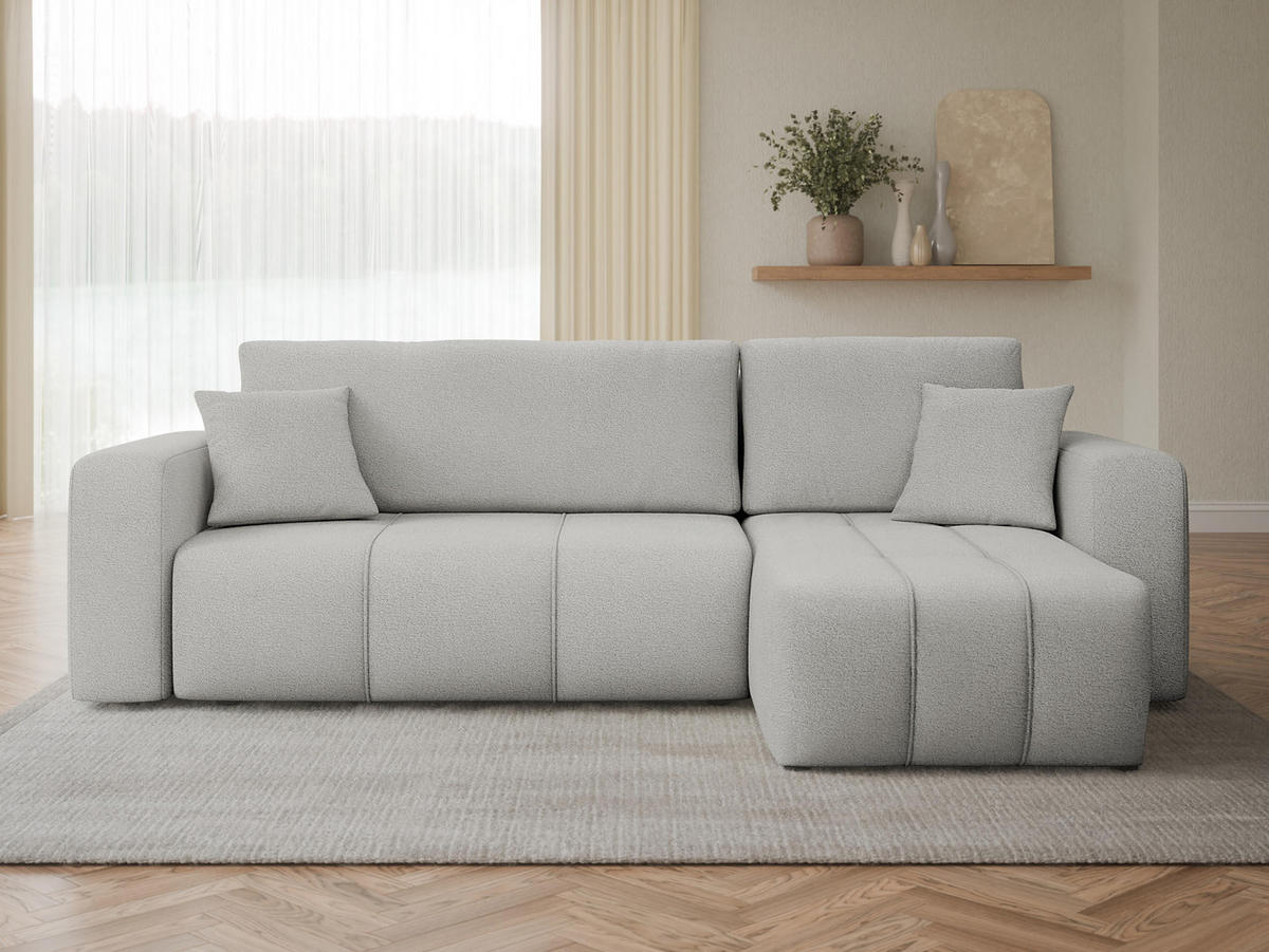 ECKSOFA Furyn - Schwarz/Grau, Holz/Kunststoff (244/145cm) - MIRJAN24