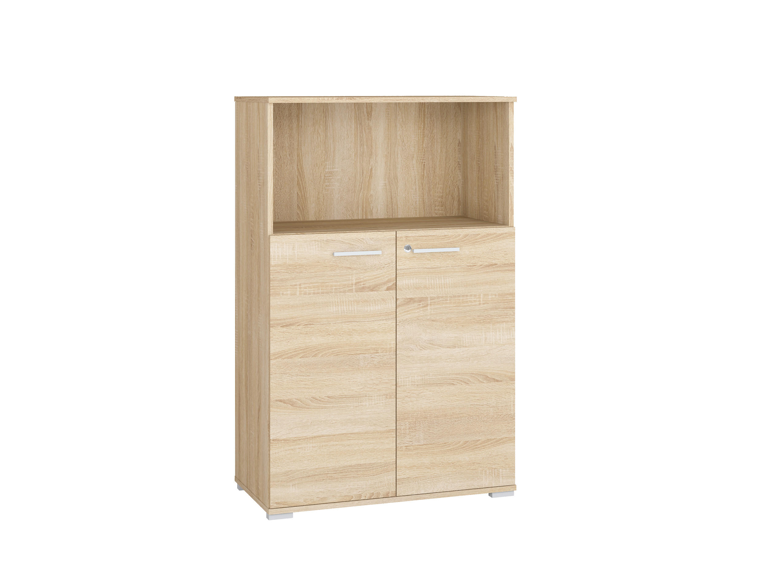 AKTENSCHRANK Optimal Sonoma Eiche hell 79 / 41 / 124cm - Braun/Sonoma Eiche, Holz/Holzwerkstoff (79/124/41cm) - Feldmann-Wohnen