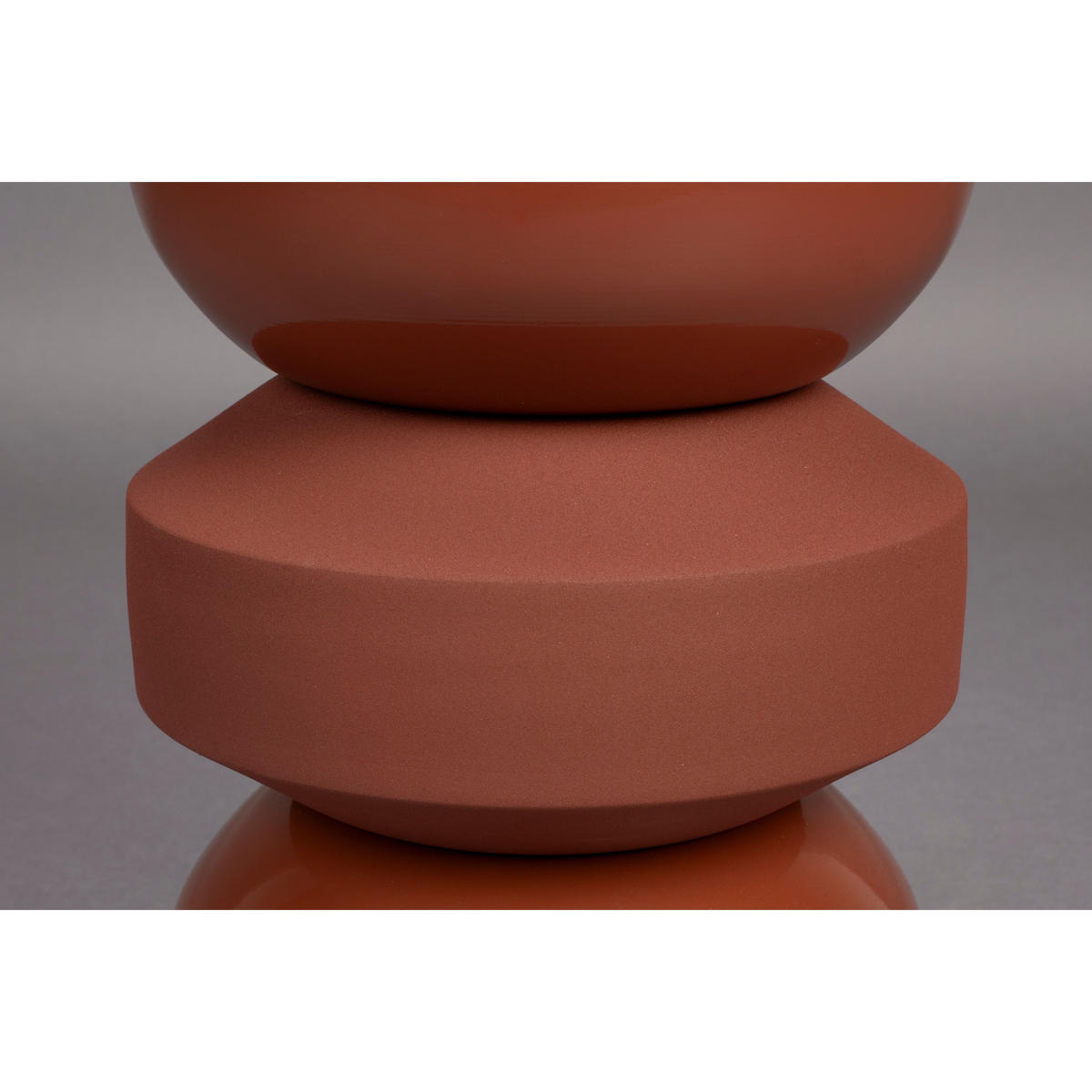 BEISTELLTISCH Apollo Terra/ Braun - Rot, Metall (29/29/48cm) - Dutchbone
