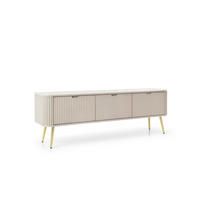 TV-LOWBOARD ZOVA Beige, Gold 168x39x57 cm - Beige/Goldfarben, Holzwerkstoff (168/57/39cm) - FURNLUX