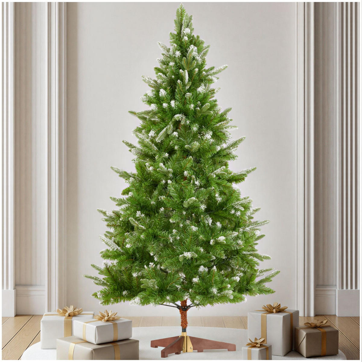 WEIHNACHTSBAUM Blitzen , klappbarer Baumständer aus Holz, 110 x 180 cm, grün - Grün, Kunststoff (180cm) - tectake