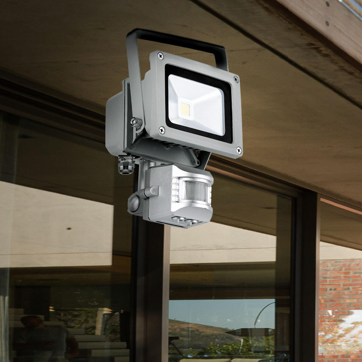 LED STRAHLER Faedo Aluminium Silber - Silberfarben, Glas (11.5/11/15cm)