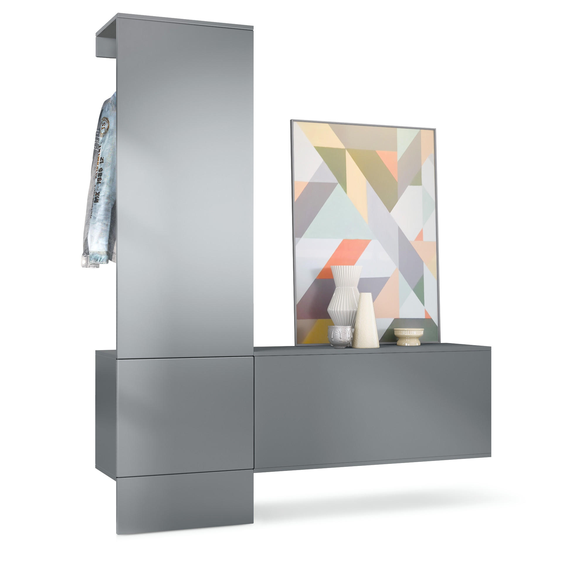 Vladon Garderobe Graphit 156.5x193x35 cm