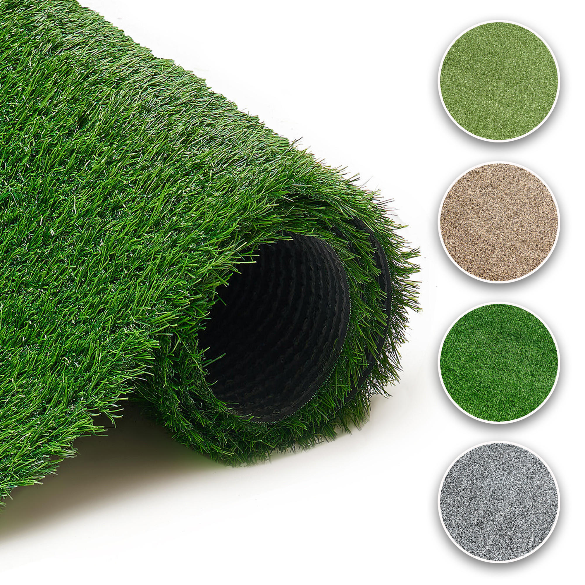 KUNSTRASEN Canyoo 30 mm – Rasenteppich für Garten & Terrasse, UV-beständig 200/500 cm - Grün, Textil (200/500cm) - Tapiso