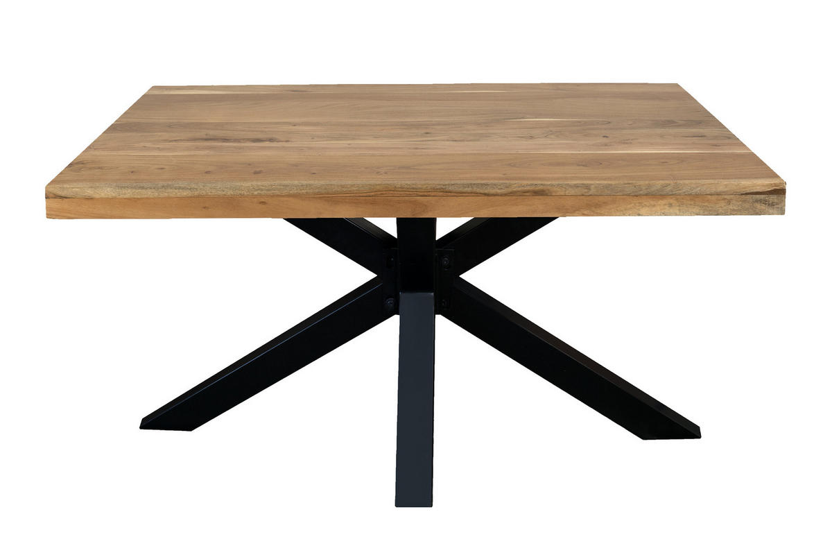 ESSTISCH RIO - Schwarz/Naturfarben, Holz/Metall (85/160/77cm) - SAM
