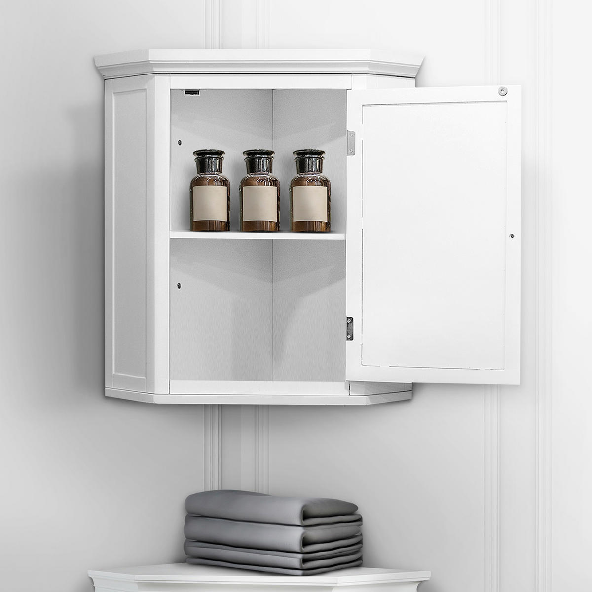 HÄNGESCHRANK Weiß - Weiß, Holzwerkstoff (38.1/61/61cm) - Teamson Home