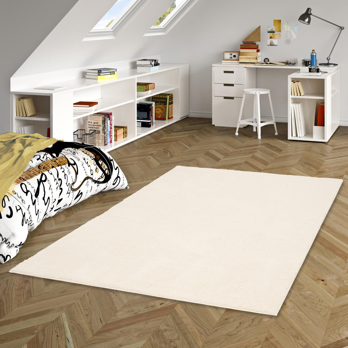 KINDERTEPPICH SUPER SOFT HOCHFLOR SILKY KIDS - Creme, Textil (160/230cm) - Pergamon