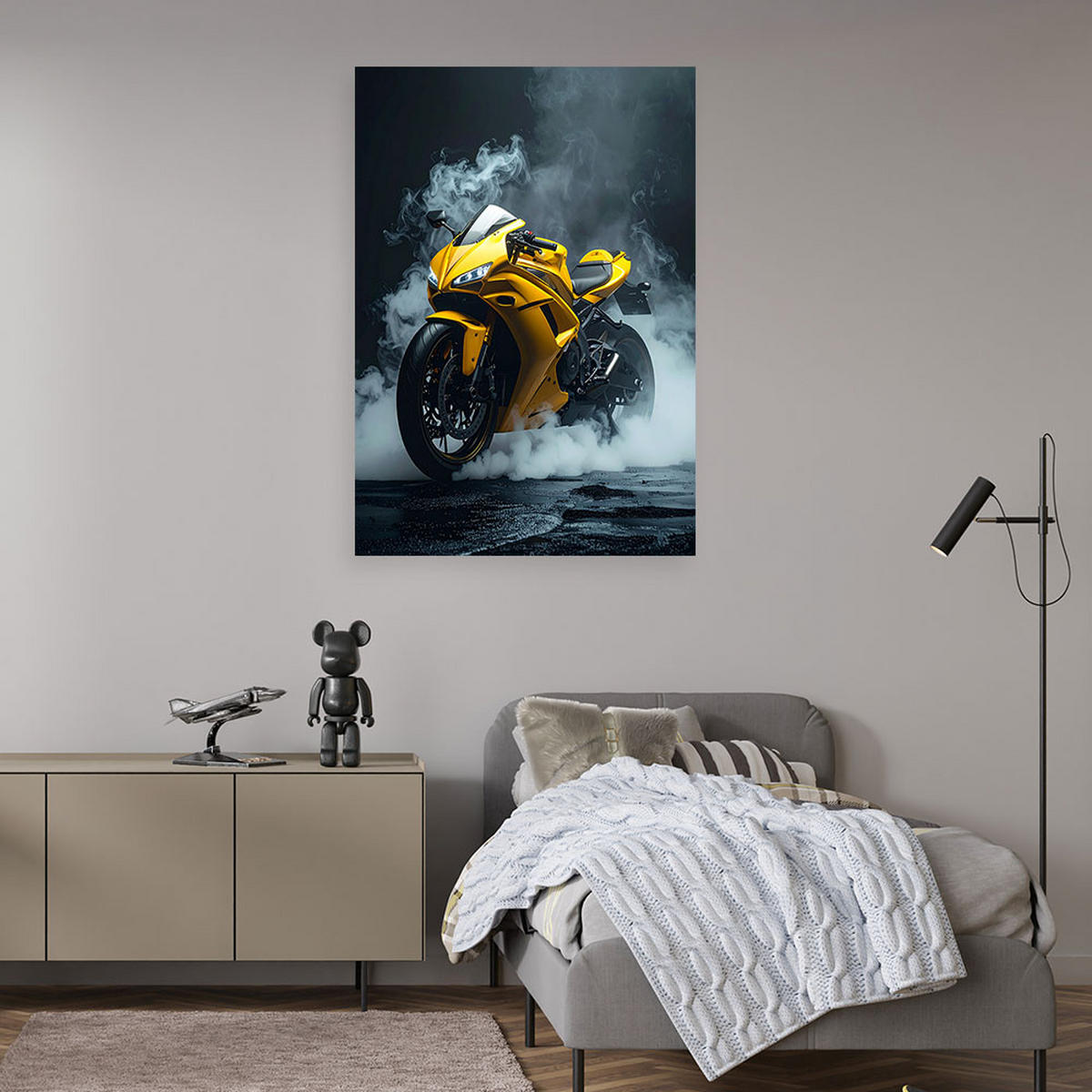 LEINWANDBILD Kraftfahrzeuge 30x45cm - Gelb, Textil (30/45cm) - Feeby