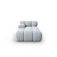 CHAISELONGUE links Bellis aus Samt hellblau - Hellblau, Textil (97/62/157cm) - Micadoni