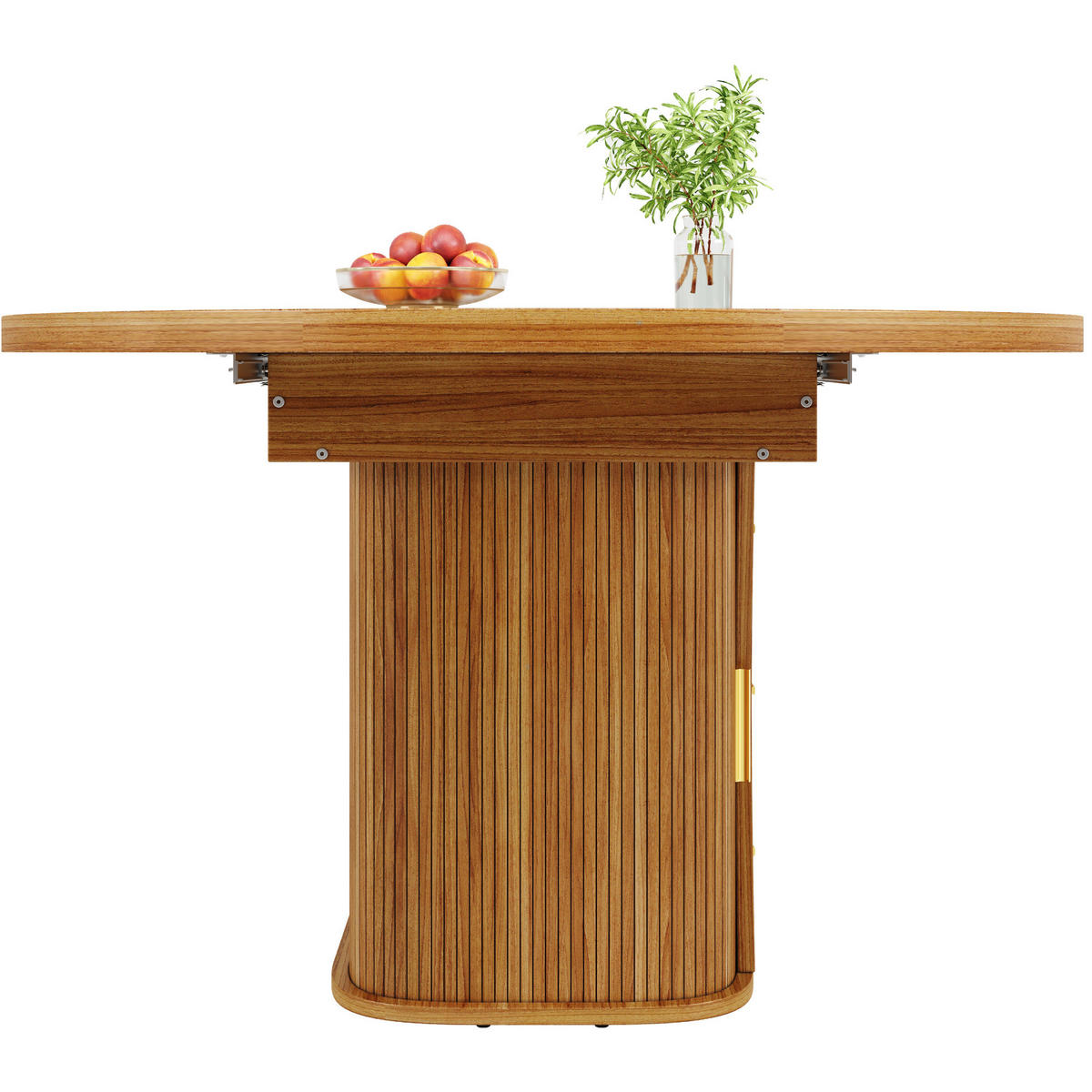 ESSTISCH 118-158/118/77 cm in Walnut aus MDF, ausziehbar mit Stauraum - Braun, Holzwerkstoff (118/118/77cm) - Flora Grace