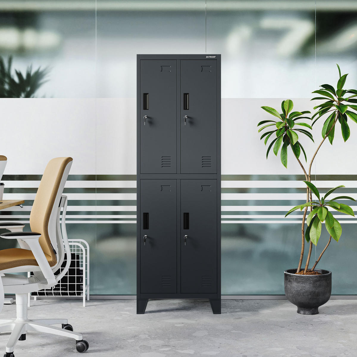 ARBEITSSCHUTZSCHRANK BARTEK 2 Plus - Anthrazit, Metall (56/172/45cm)