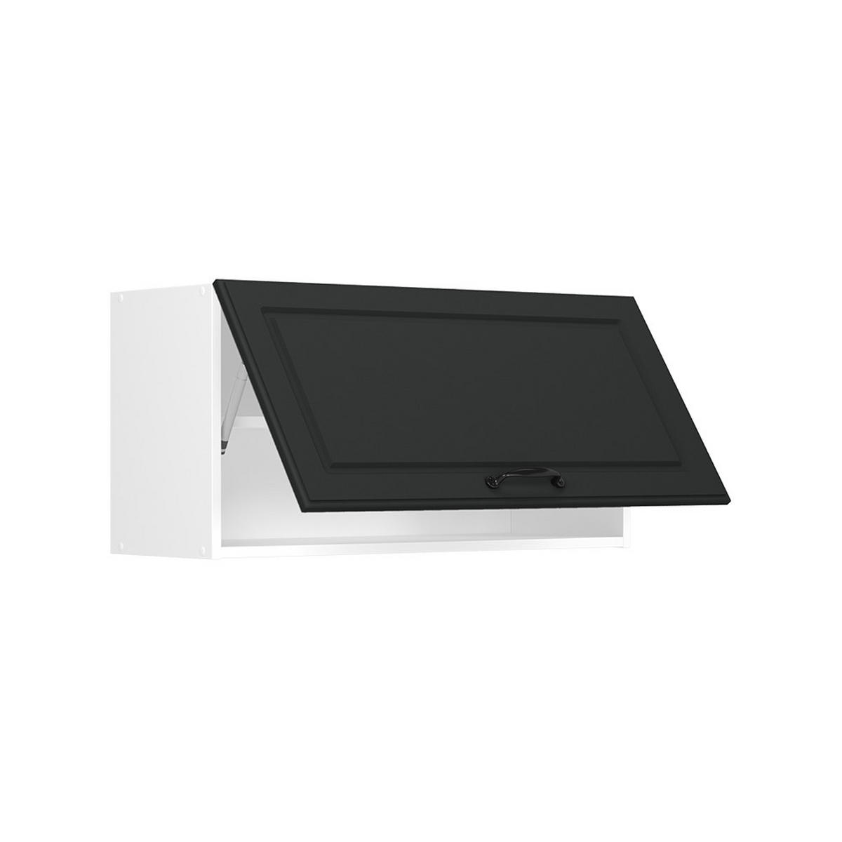 HÄNGESCHRANK R-Line, Anthrazit Landhaus/Weiß, 80 cm Flach - Anthrazit/Weiß, Holzwerkstoff (80/40/31cm) - Vicco