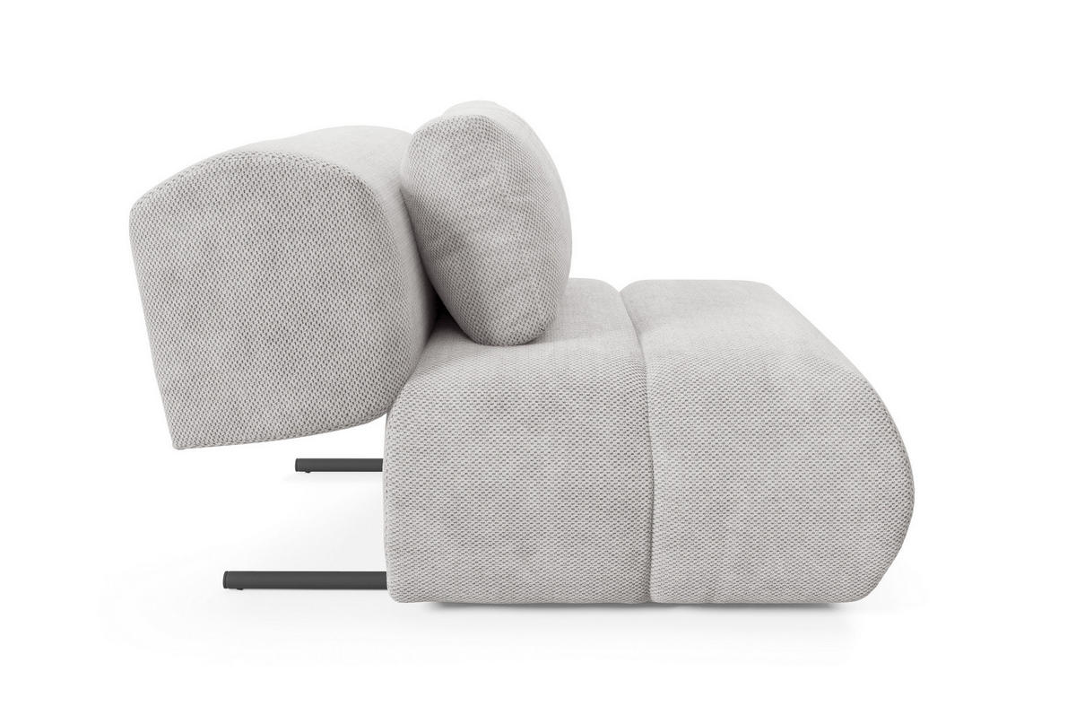 SESSEL ATOMO, Modern Polstersessel Loungesessel, Velours-Stoff Hellgrau - Hellgrau, Holz/Metall (98/82/134cm) - MASSENO