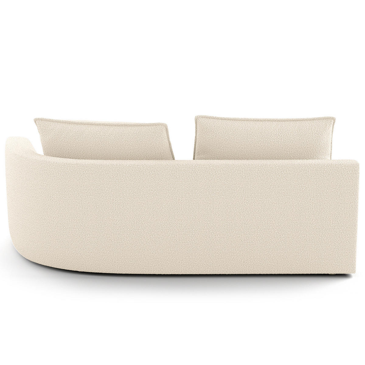 OTTOMANE - modular - Creme/Schwarz, Kunststoff/Textil (196/82/146cm) - home24