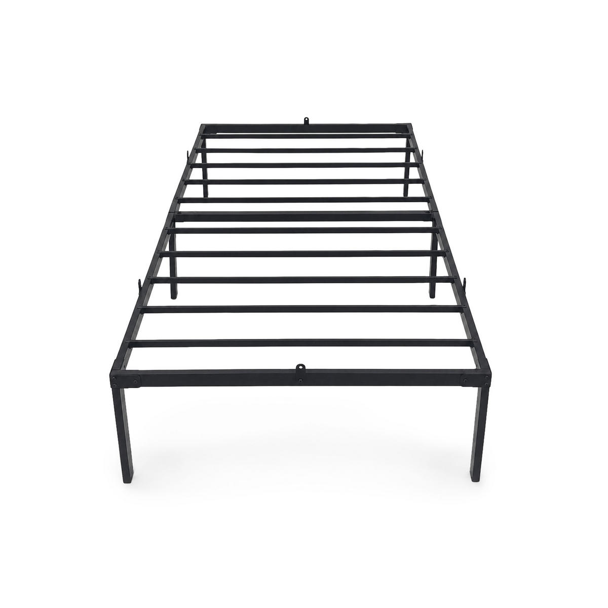 METALLBETT Klappbares 100x200 cm Schwarz - Schwarz, Metall - Akord