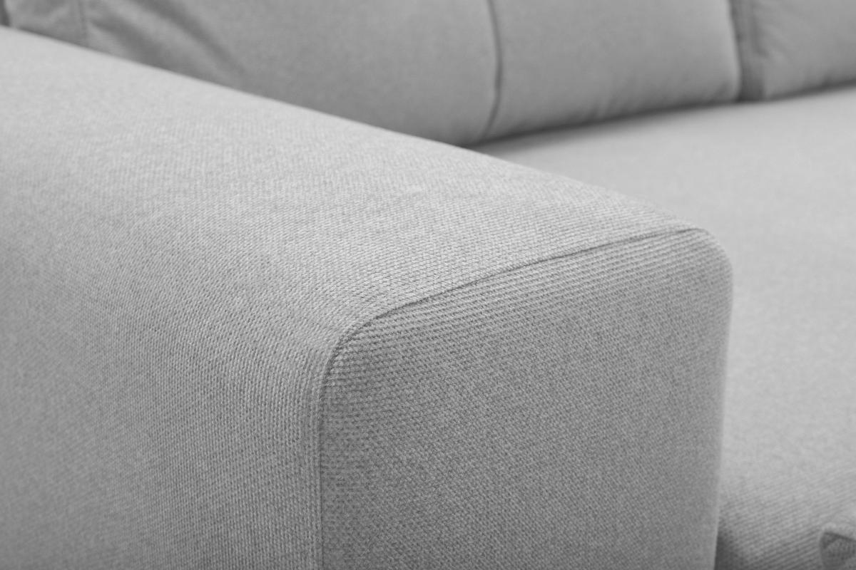 ECKSOFA AVRA L-förmig, mit Stauraumbehälter-in RINO-Stoff, Komfort & Eleganz, lose Rückenkissen, freistehend, LINKS 165x251x85 cm Grey - Grau, Holz/Textil (165/251cm) - DomoHome