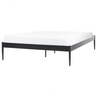 BETT mit Lattenrost 160x200 cm Schwarz Vaurs - Schwarz, Metall (160/200cm) - Beliani