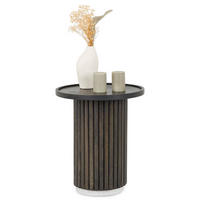 COUCHTISCH SARDA braun/weiß - Braun/Weiß, Naturmaterialien/Holz (46/46/53cm) - IDIMEX